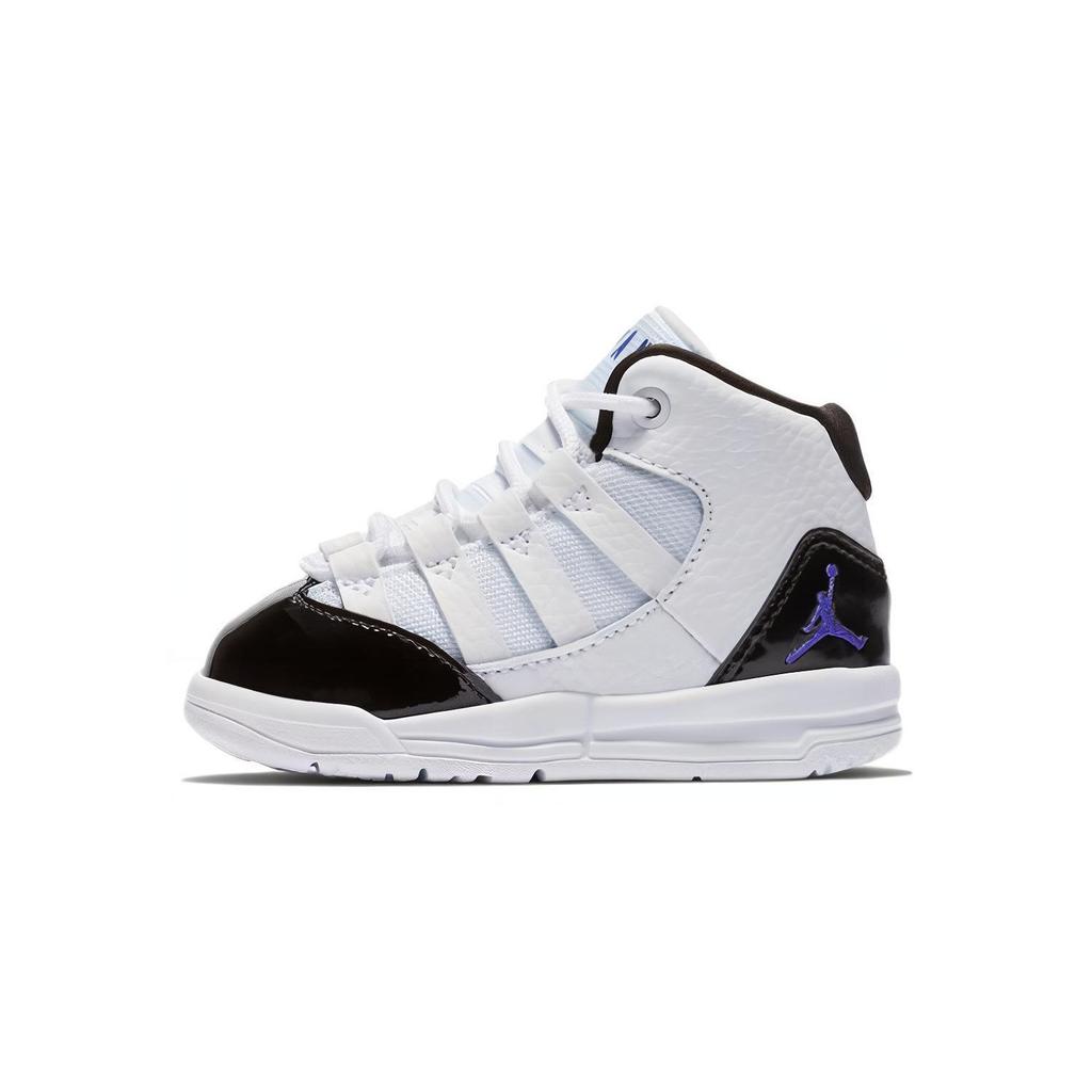 Jordan Max Aura Air  Retro Comfortable Shock Absorbing Durable High-Top Walking Shoes Baby Shoes Black White AQ9215-121