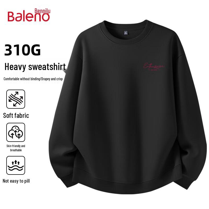 

Baleno Men s American Letter Print Crew Neck Sweatshirt M