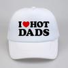 I Love Hot Dads Red Heart Graphic Baseball Cap Cotton Streetwear Pop Dad Hat Outdoors Unisex Mesh Fishing Caps