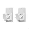 2 Pieces Curtain Rod Brackets Hangers Easy To Install Heavy Duty Holder for Bathroom