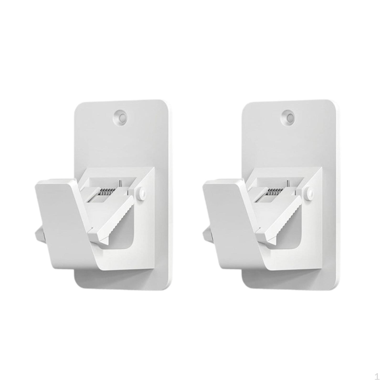 

2 Pieces Curtain Rod Brackets Hangers Easy to Install Heavy Duty Holder for Bathroom