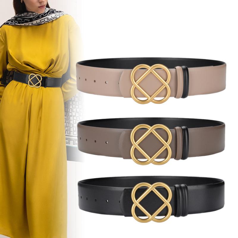A Fully Matched Genuine Leather Belt, Suitable for The Decorative Dress of Women's Coats, and For The Belt of Windbreakers