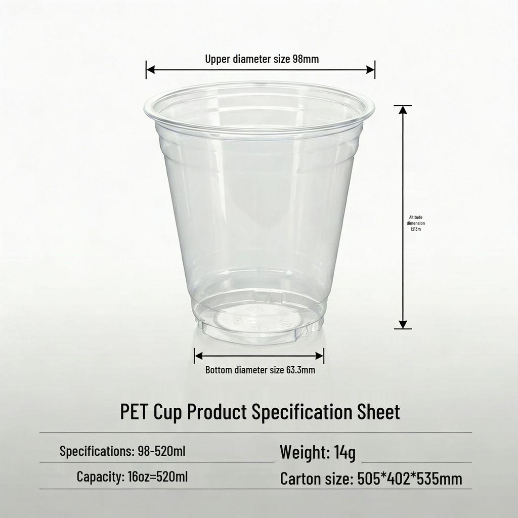 16 Oz Clear Disposable Plastic Cold Drink Cup with Lid and Straw