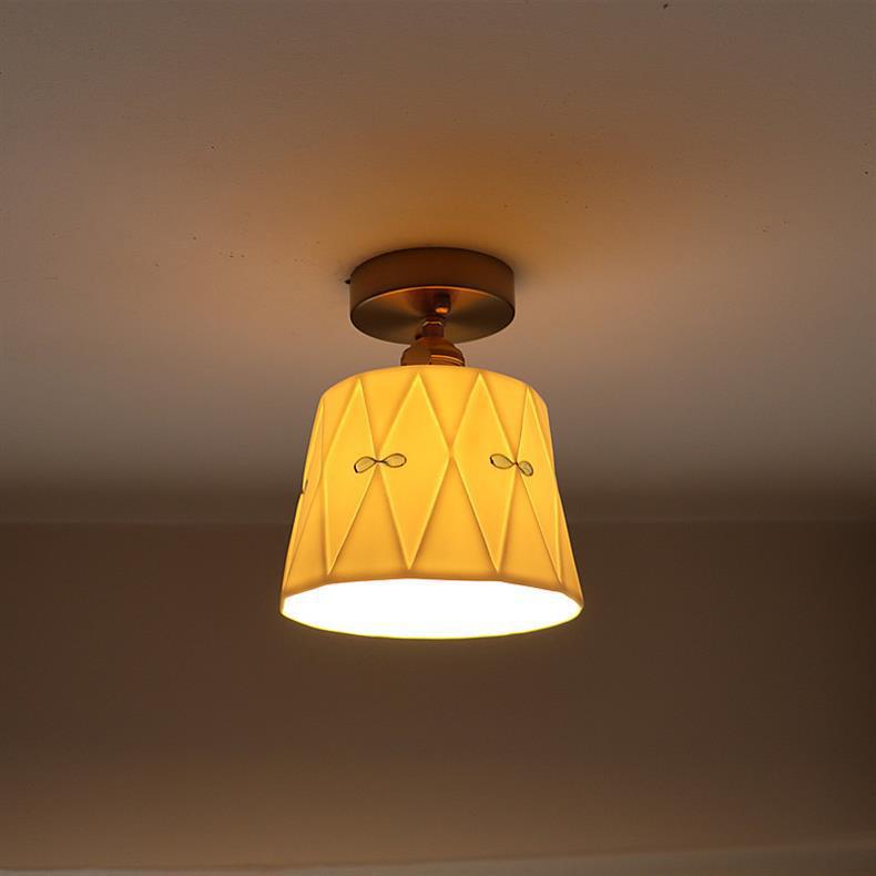 Retro Japanese Brass Glazed Ceramic Pendant Light for Bedroom, Dining, Bar, or Bay Window