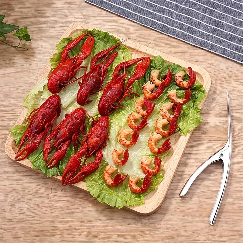 Stainless Steel Shrimp Peeler Tool Herringbone Seafood Shell Remover Lobster Crab Prawn Deveiner Kitchen Gadget for Effortless Shelling