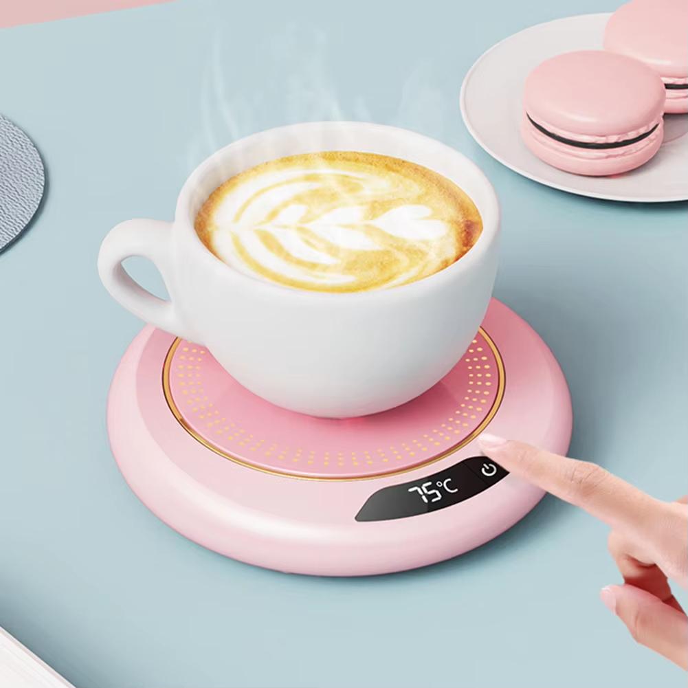 Coffee Mug Warmer USB Desk Mug Warmer Temperature Setting Electric Beverage Milk Tea Water Heating Pad Thermostat Coaster