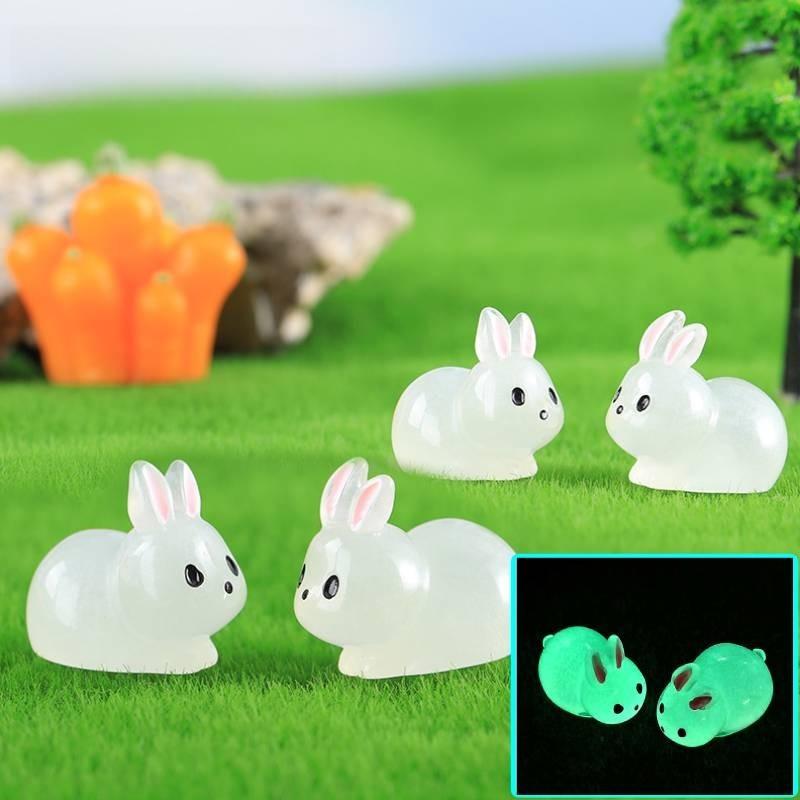 Landscape Micro Noctilucent Rabbit Decoration Accessories Desktop Dolls Toy