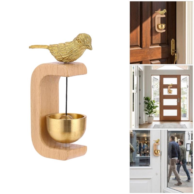 Shopkeepers Bells for Door Opening,Wooden Magnetic Door Bells Chimes for Entrance Wardrobe,Fridge Welcome Doorbell