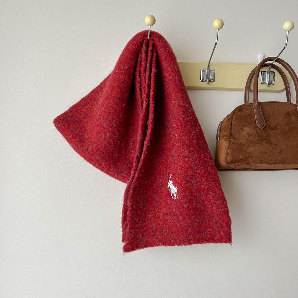 Luxurious Korean Style Cashmere Blend Scarf with Embroidery - Winter Warmth for Women