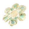 Nordic Luxury Wall Decoration Apricot Leaf Flower Mirror Wall Pendant Iron Art Porch Decoration