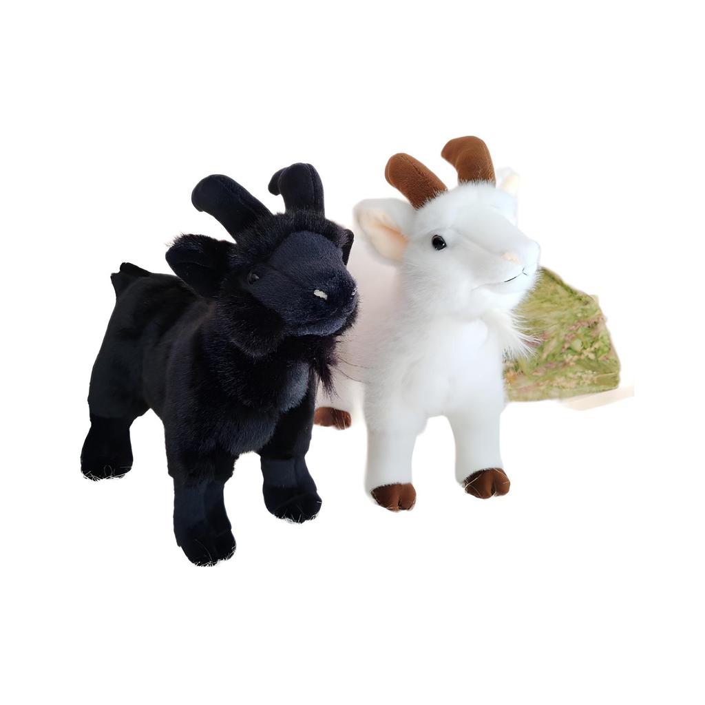 Plüschziege für Kinder - Tier-Maskottchen-Puppe mit individueller Logo-Option