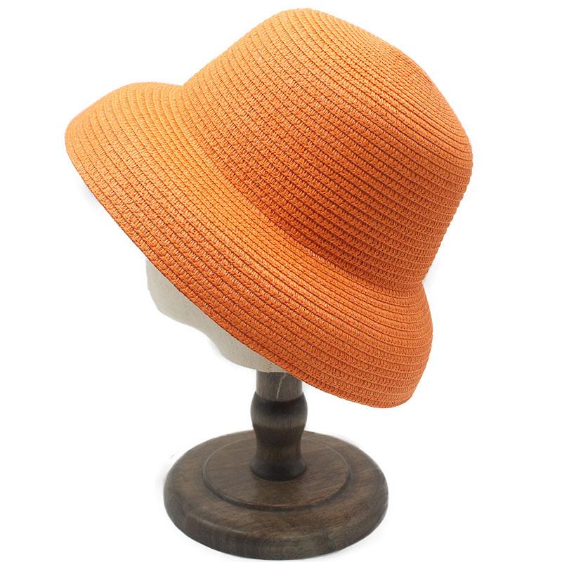 Straw Hat Women Summer Big Brim French Sunscreen Hepburn Wind Visor Beach Bucket Hat Foldable Visor Children