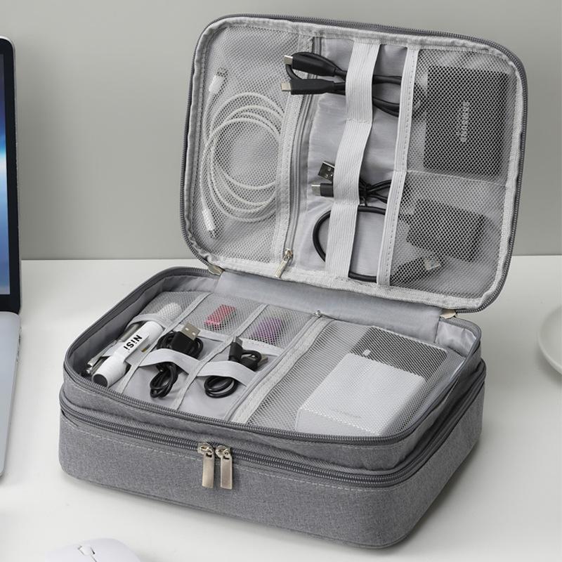 1Pc Data Packet Cosmetics Storage Bag Multifunctional Digital Storage Bag Power Supply Power Bank Earphone Data Cable Storage Bag