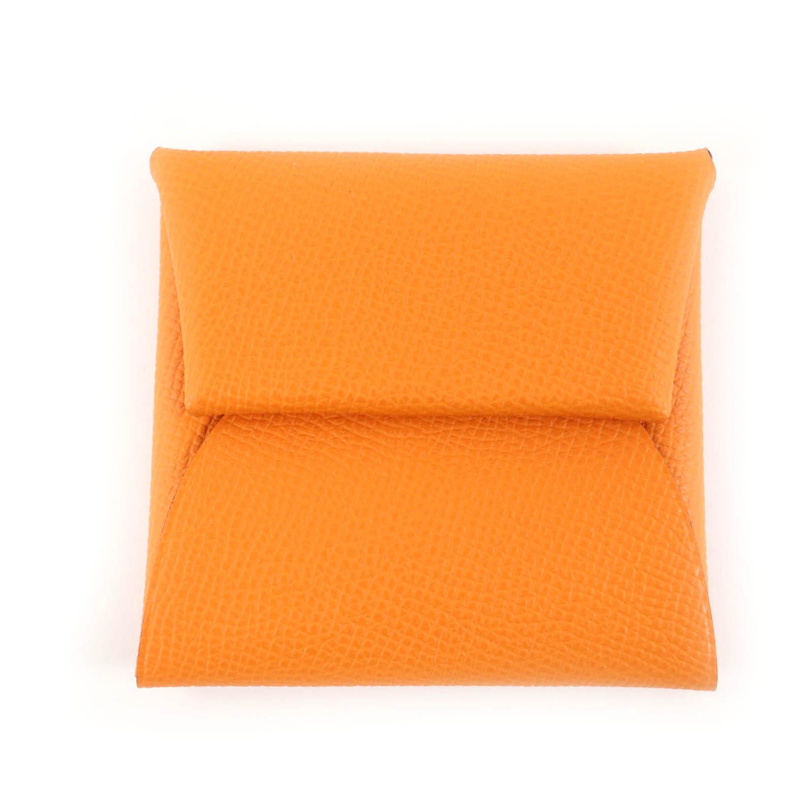 

Pristine HERMES Coin case Bastia Orange Epsom Leather Women Used