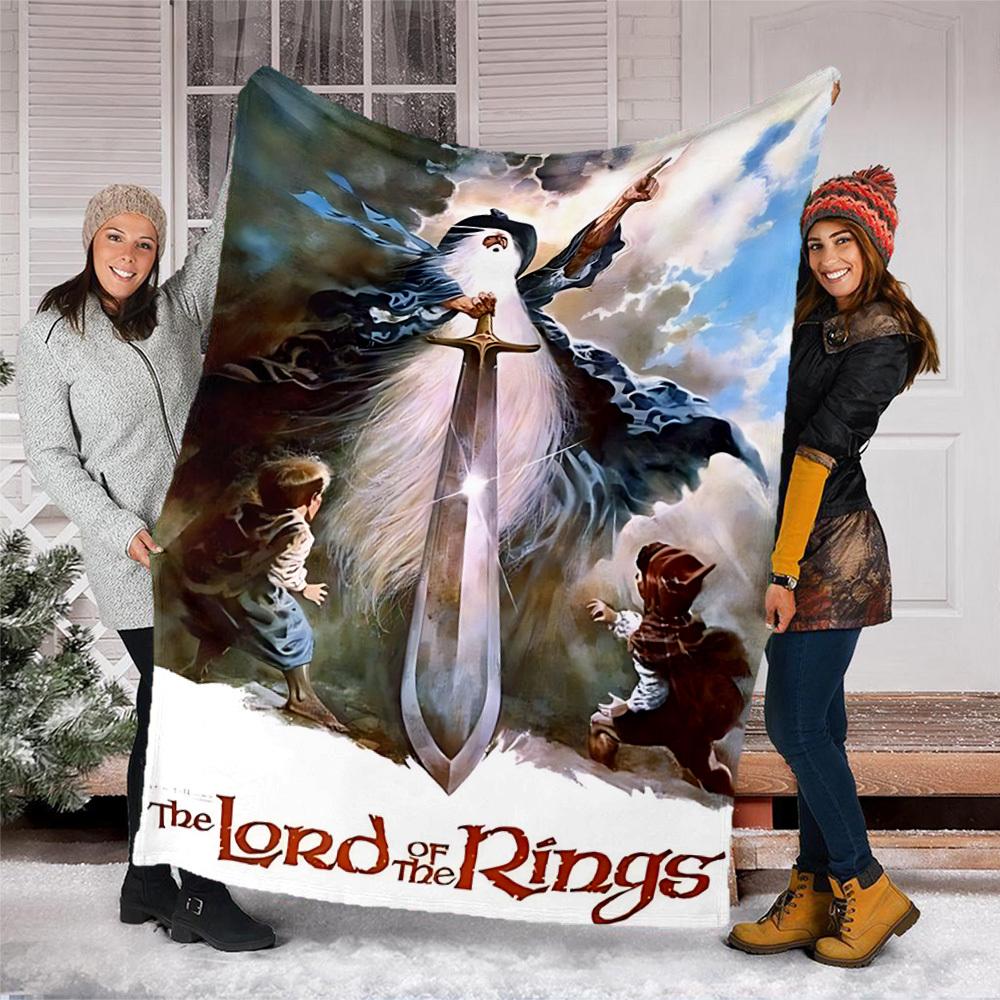 1pc Lord of the Rings Outdoor Flannel Throw Blanket Soft, Lightweight & Warm
