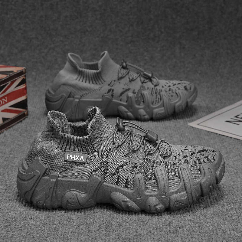 Plataform Lace-up Shoes For Man Sneakers Chunky Sport Men's Sneakers Black Tennis Man Snackers In Offers Sports-et-leisure