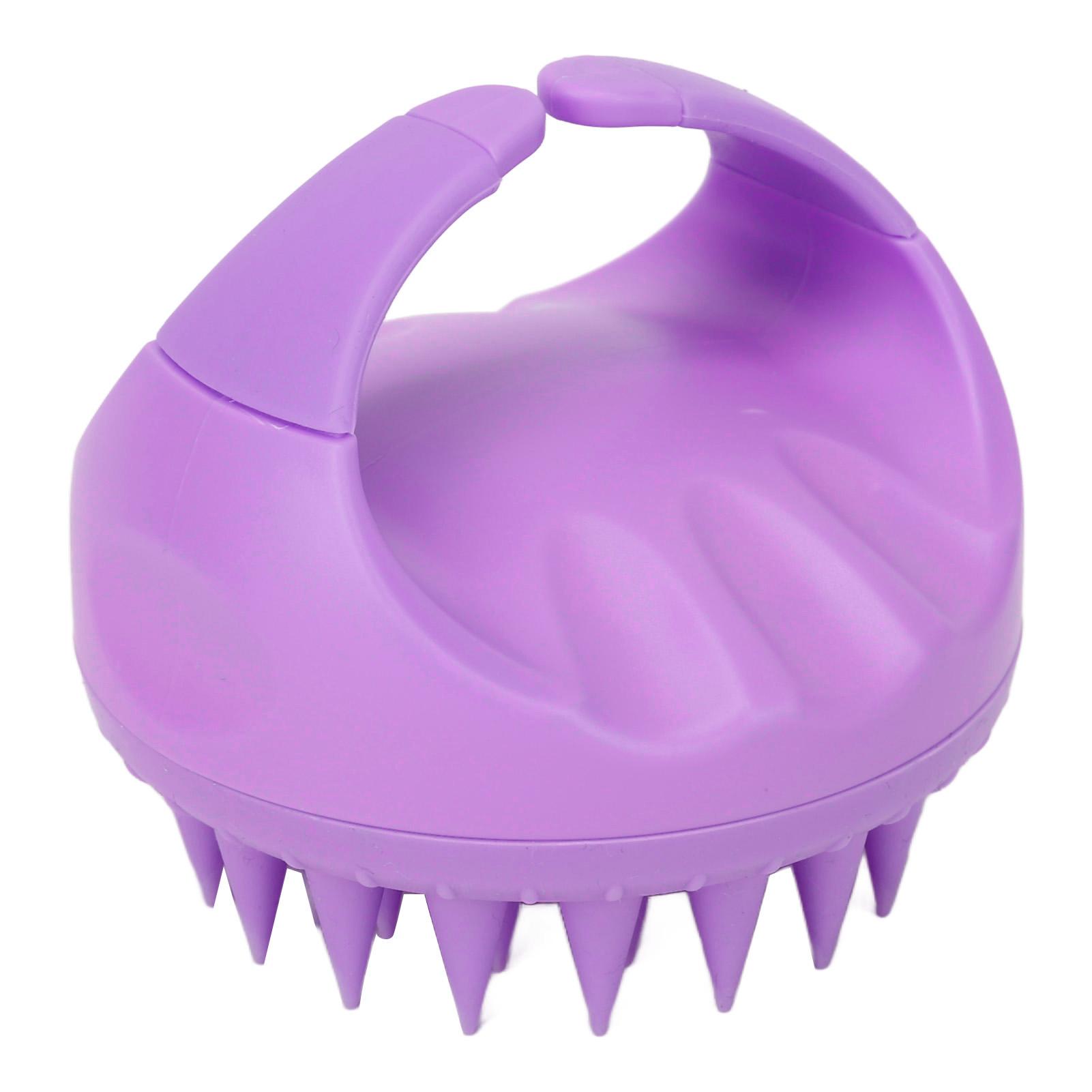 

Силиконовый массажер для кожи головы, щетка для шампуня, удаление перхоти, отшелушивающее средство для кожи головы, скруббер для роста волос фиолетовый