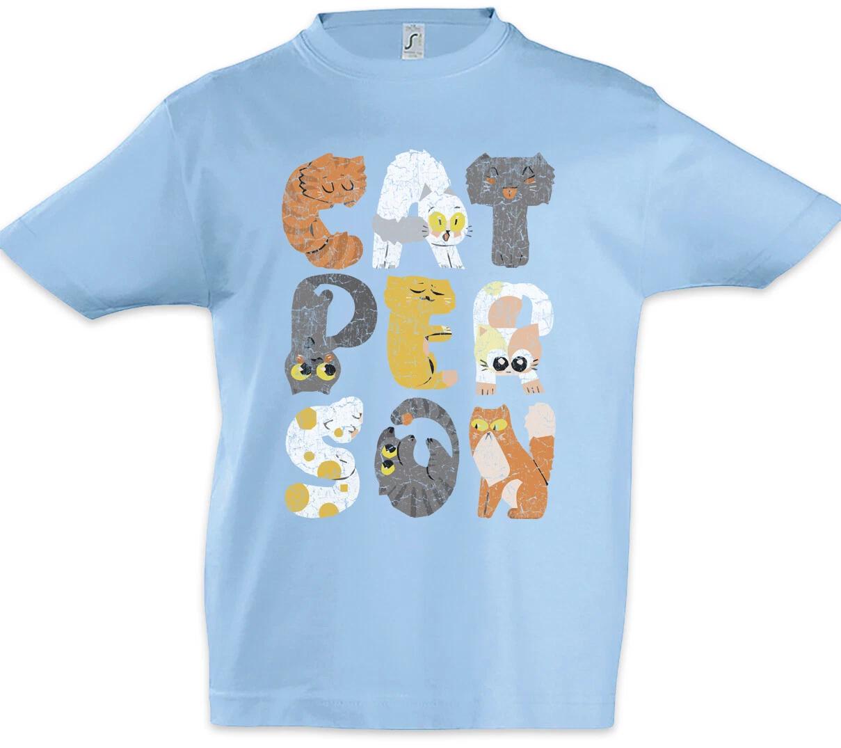 Catperson Kids Boys T-Shirt Fun Cats Addiction Love Geek Nerd Cat Person 160