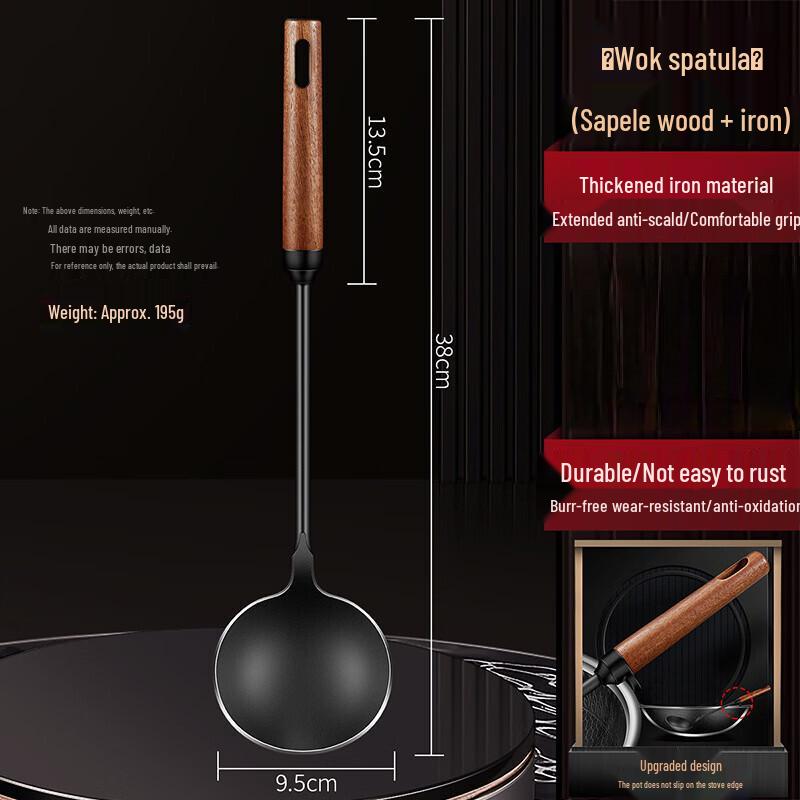 Abay Extended Thickened Iron Wok Spatula Set