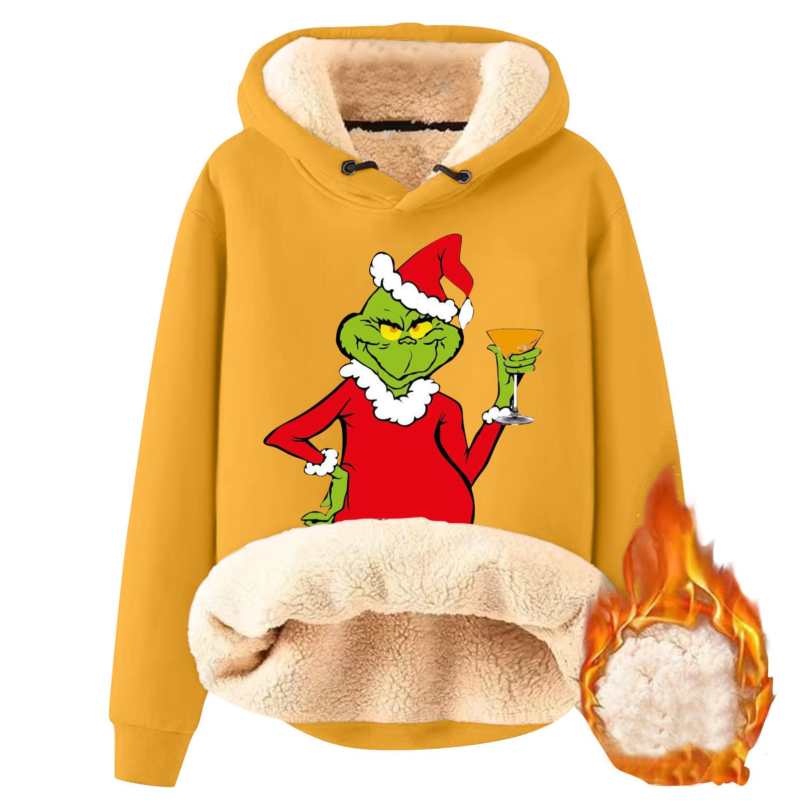 

Женский модный плюшевый и утолщенный теплый свободный пуловер с капюшоном с капюшоном XL жёлтый