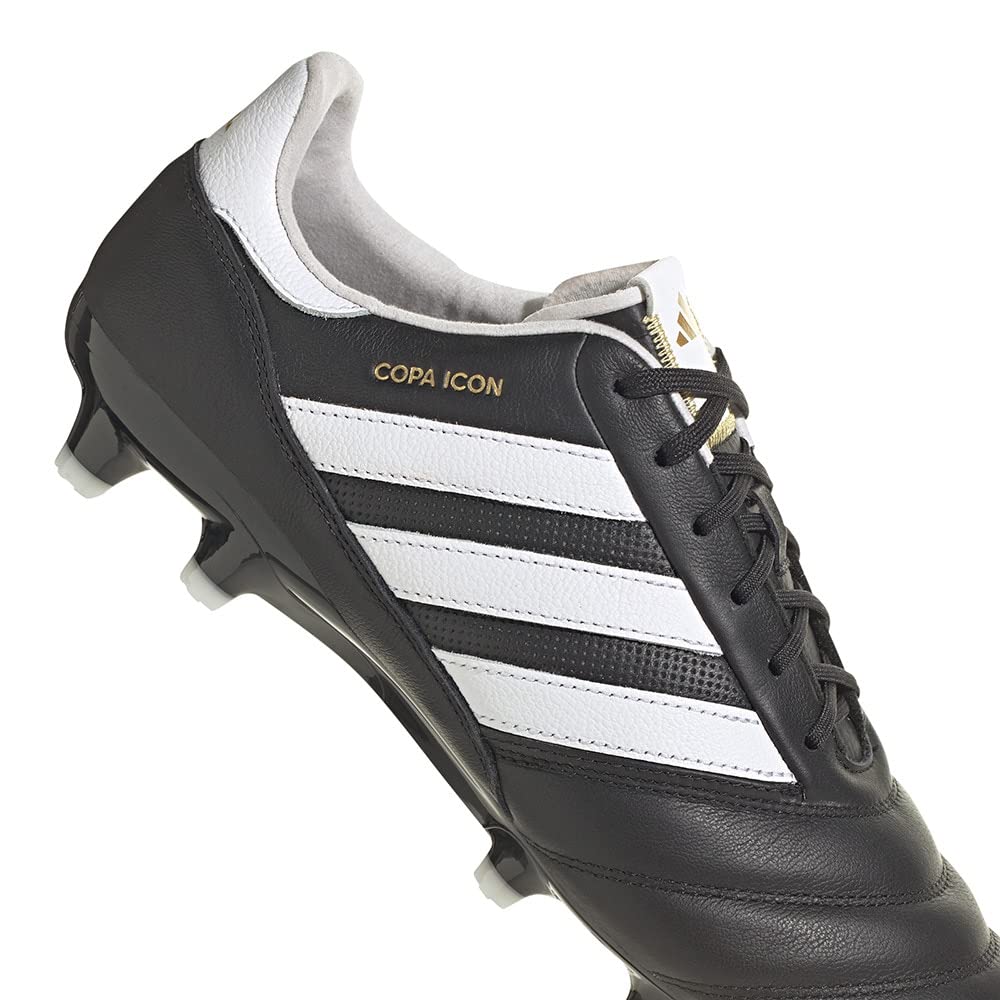 adidas Copa Icon Core Size FG, Black/Footwear White/Gold Metallic, 26.0CM