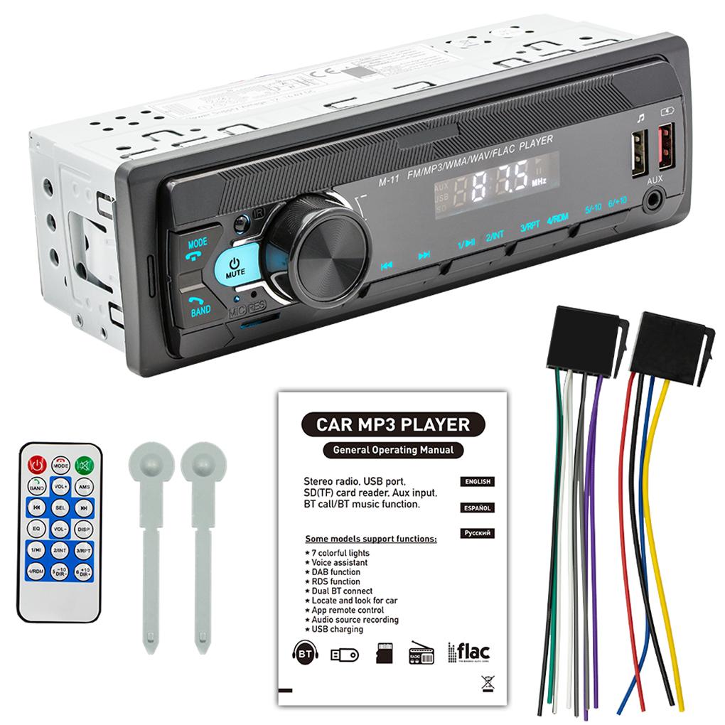 

2.5’’ In-Dash Radio Car MP3 Player Colorful LED Lights High Universality Fitment APP Connection In-Car Entertainment Mp3