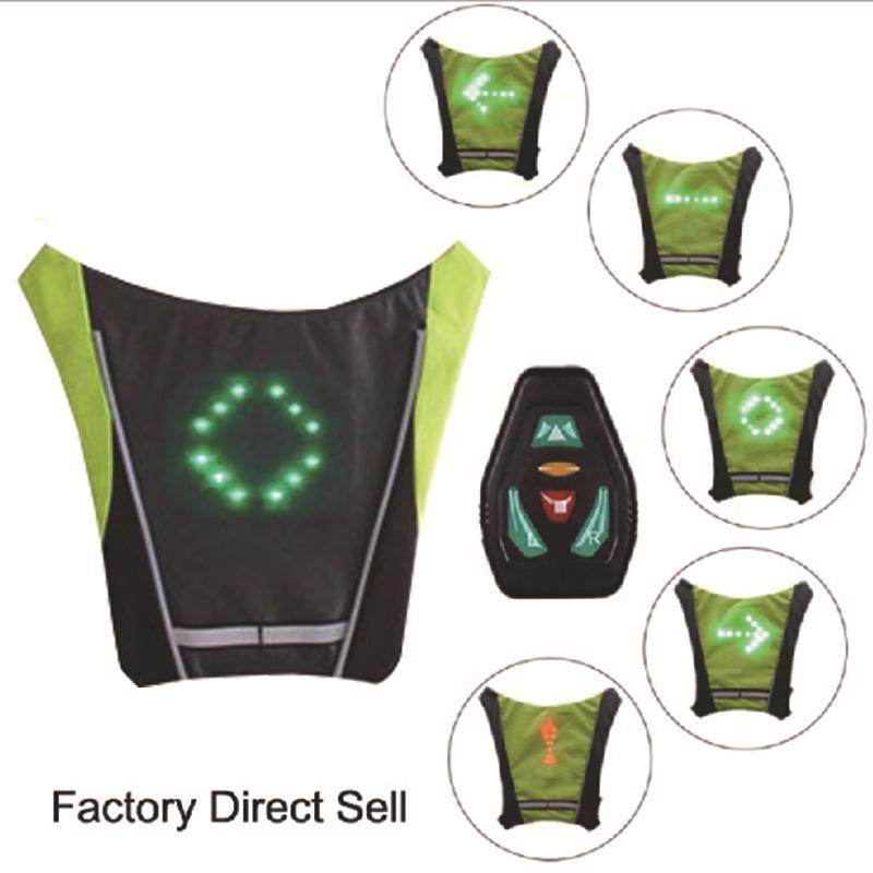 Wireless LED Cycling Safety Vest with Remote Control