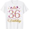 36 It's My Birthday 36th Birthday 36 Years Old Queen T-Shirt