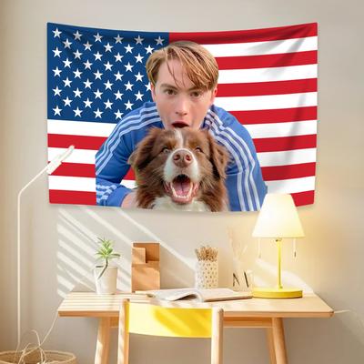 Kit Connors Tapestry Amerikansk flagga Berömd skådespelare Heminredning Väggbonad Överdragstyg Sovrum Sovsal Bakgrund Fans Gåva