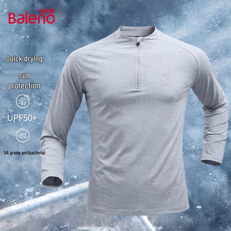 Baleno Men's Stand-up Collar Graphic Long Sleeve T-Shirt