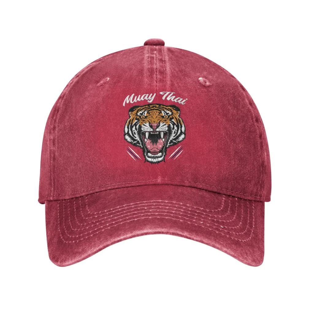 Muay Thai   Baseball Cap Sun  Kickboxing Tiger Rock Breathable Washed Hip Hop Hats Men Women Street Style Print Baseball Caps