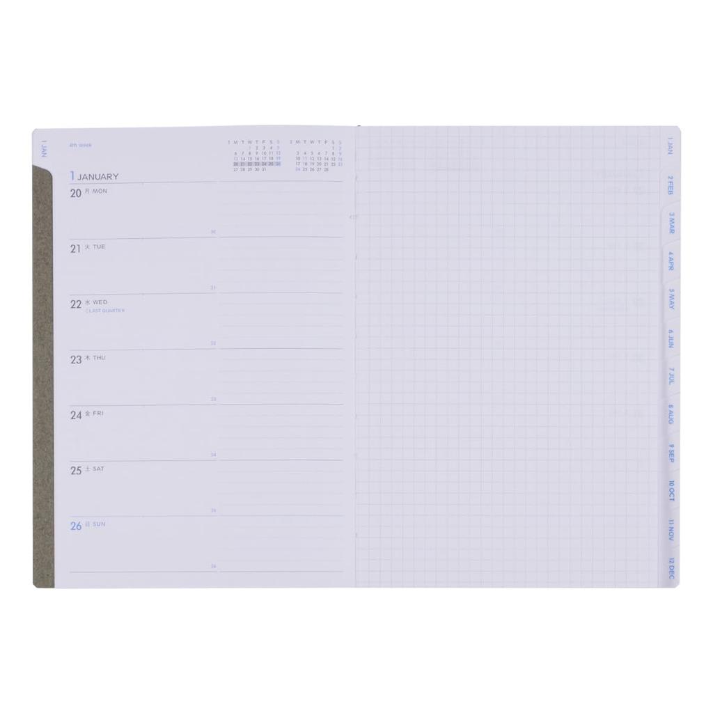 [Delfonics Planner 2025 Edition / Starting January 2025] Diary Refill, B6 Horizontal, Weekly Schedule