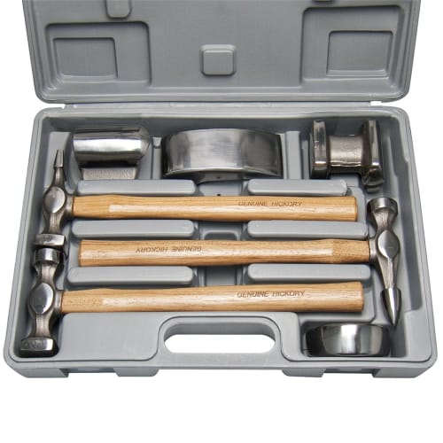 STRAIGHT Sheet Metal Hammer Set, Polished, 19-0105