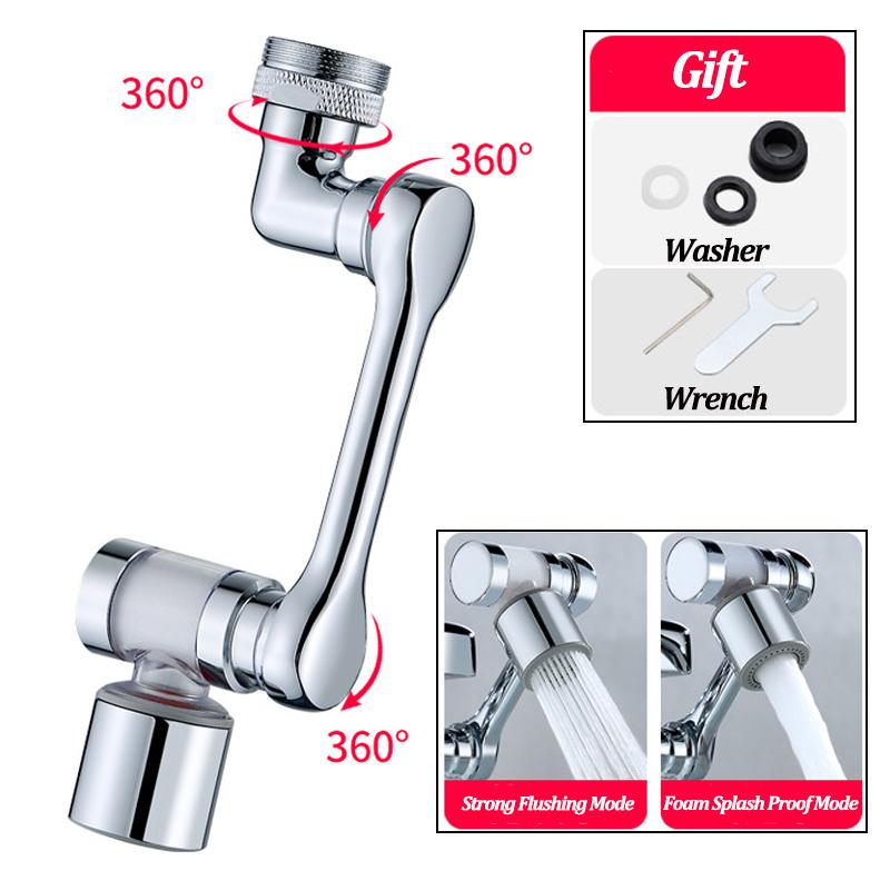 1080° Rotation Filter Faucet Aerator Copper Tap Saving Water Nozzle Kitchen Universal Faucet Bubbler Anti Splash Head Extender