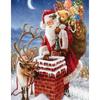 5D Full Drill Round Diamond Painting Santa Claus Picture Of Rhinestone Embroidery Diamond Mosaic Portrait Home Decoration