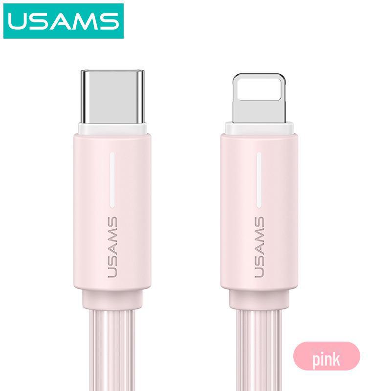 

Кабель для быстрой зарядки Youshengshi PD30W — безопасный и прочный для устройств Apple и Huawei CL applicable to all Apple series розовый