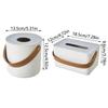 Round/Square Portable Tissue Box with Handle Drop-resistant Round Napkin Holder Rounded Edge Dust-proof Toilet Paper Case