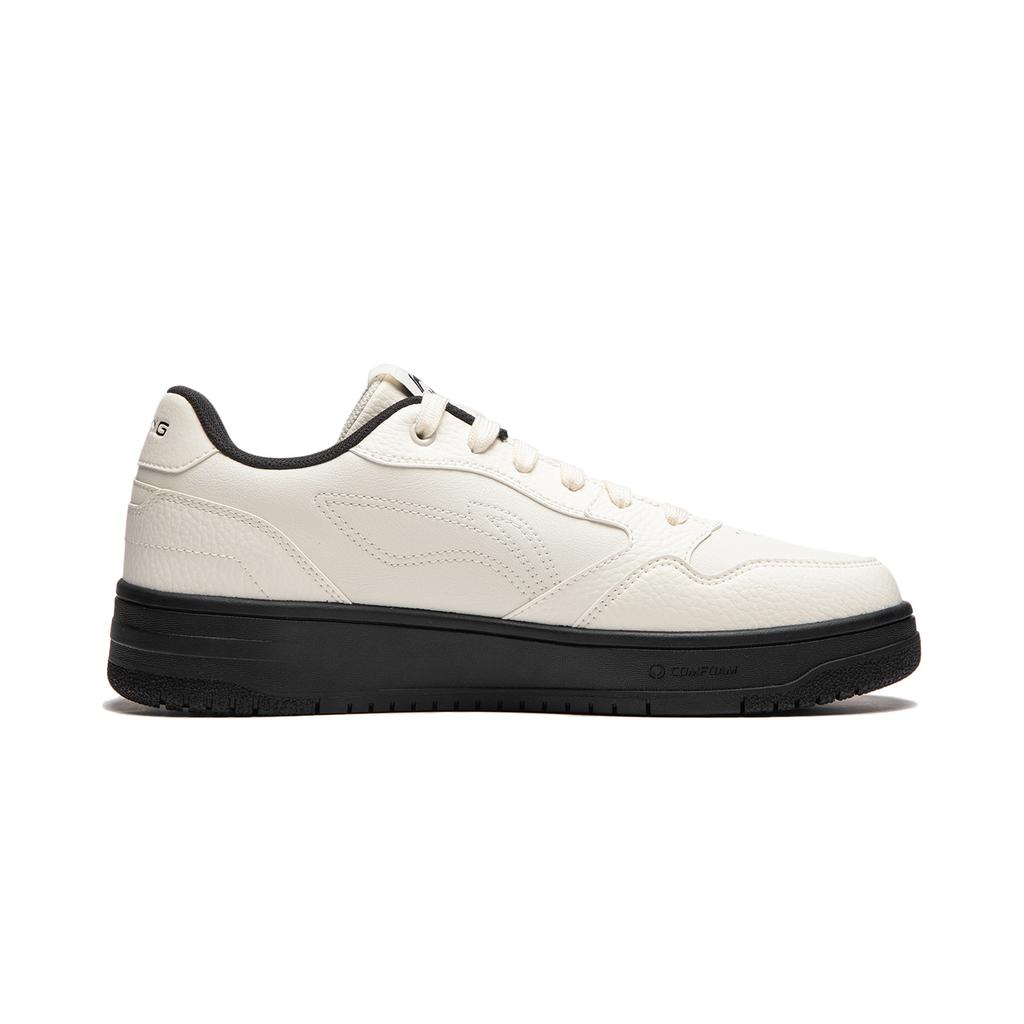 Li Ning Tianji Soft Slip Resistant Height Increasing Low top Skateboard Shoes Women's Ecru AGCU272-6