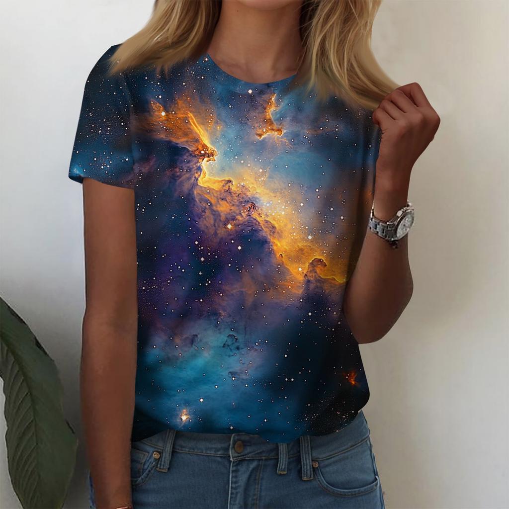Camisas de manga curta para mulheres, tops fofos, camisetas gráficas, blusas casuais, plus size, tops básicos, pulôver