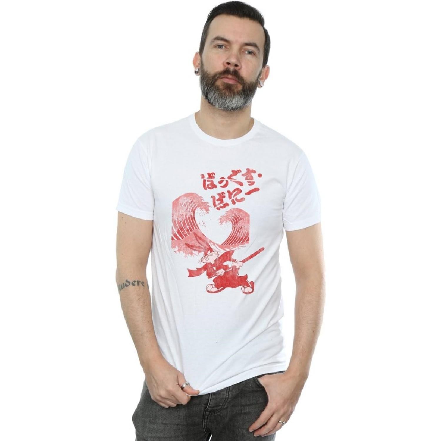 Loony Tunes Men s Bugs Bunny Manga T-Shirt White Large XXXXXL белый