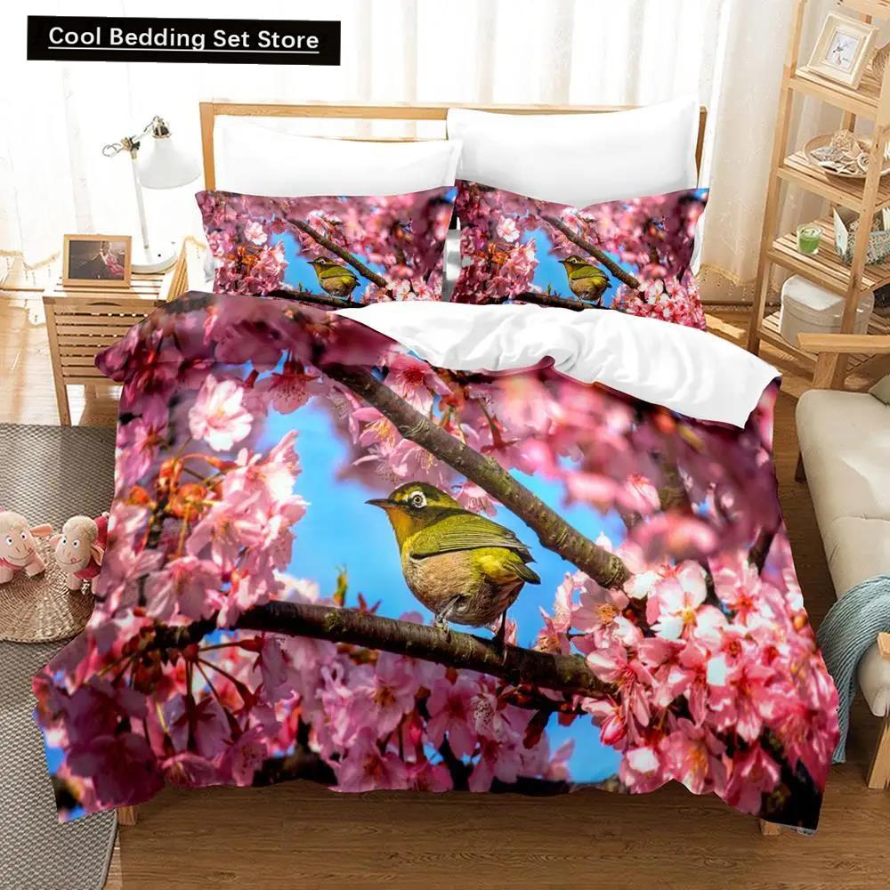 Comforter Natural Landscape Blue Sky Lawn Flower Double Queen King Size 2/3Pcs Polyester For Kids Teens Adults