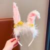 Tassel Mid-Autumn Festival Headband Flower Rabbit Ear Hair Ornament Cute Rabbit Hair Band  Ladies