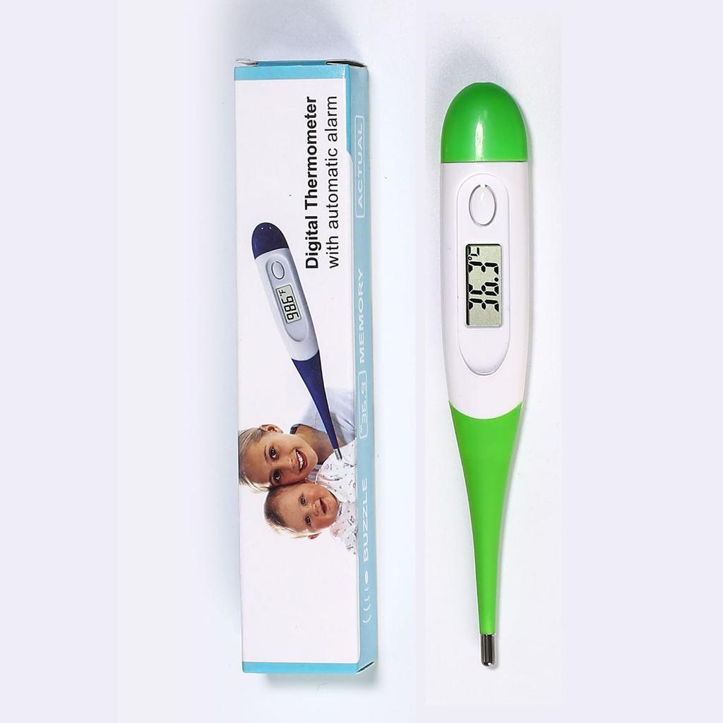 Electronic Digital Thermometer Soft Head Home First Aid Kit Fever Baby Adult Head Oral Armpit Temperature Measurement Instrument