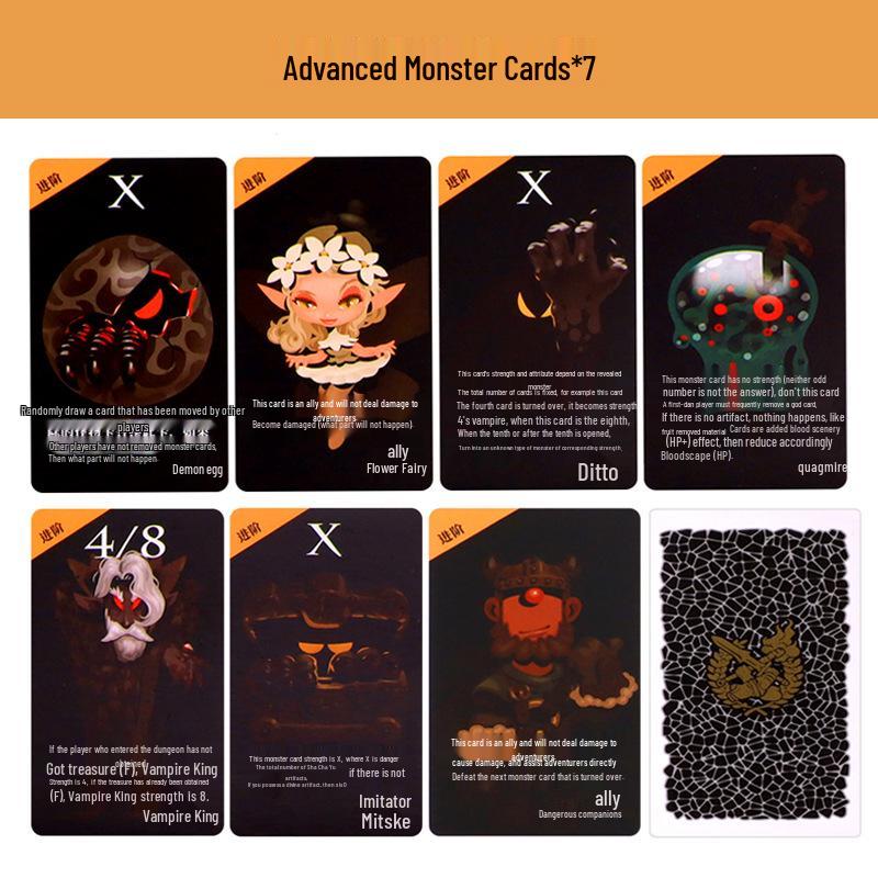 Dungeon Eight Warriors: Bilingual Tabletop Card Game (2-4 Players) - Casual Party Fun by Oink Games