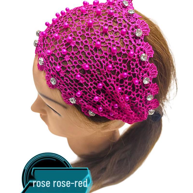 Wide-Brimmed Hollow Headband with Beads, Douyin Celebrity Style, Conceals White Hair, Versatile Headdress/Headscarf