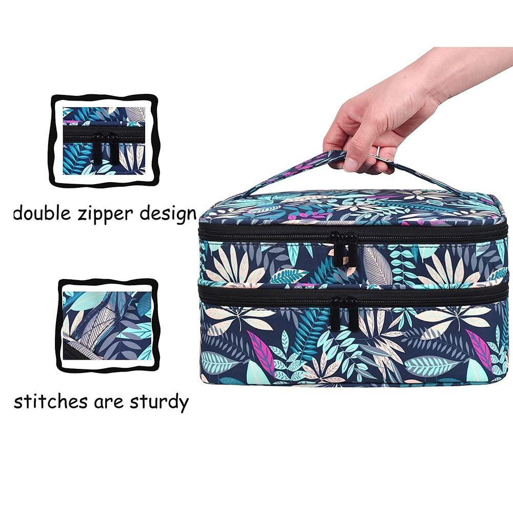 Holds 42 Bottles Nail Polish Storage Bag Removable Nail Kit Storage Carrying Case  Travel