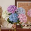 4PCS Artificial Hydrangea Flowers Simulation 3D Printing Decorative Hydrangea Branches for Home Wedding