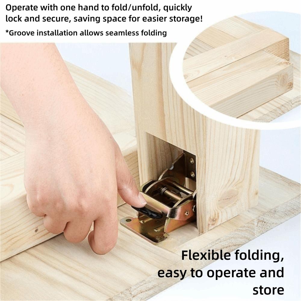 0/90/180 Degree Self Lock Hinges Self-Locking Extension Support Bracket  Table Chair Bed Leg Feet