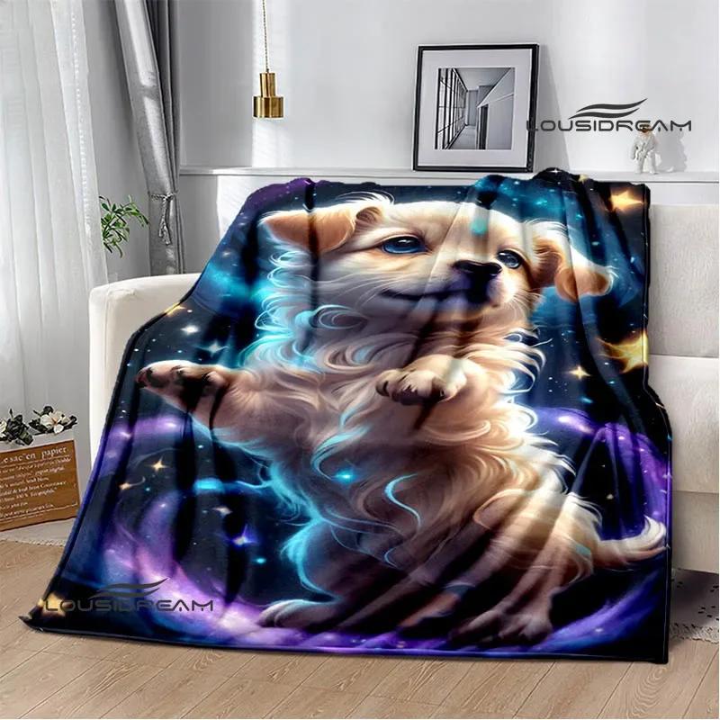 3D Cute dog printed blanket Flannel Warm blankets Soft and comfortable blanket bed linings cubre cama Birthday Gift