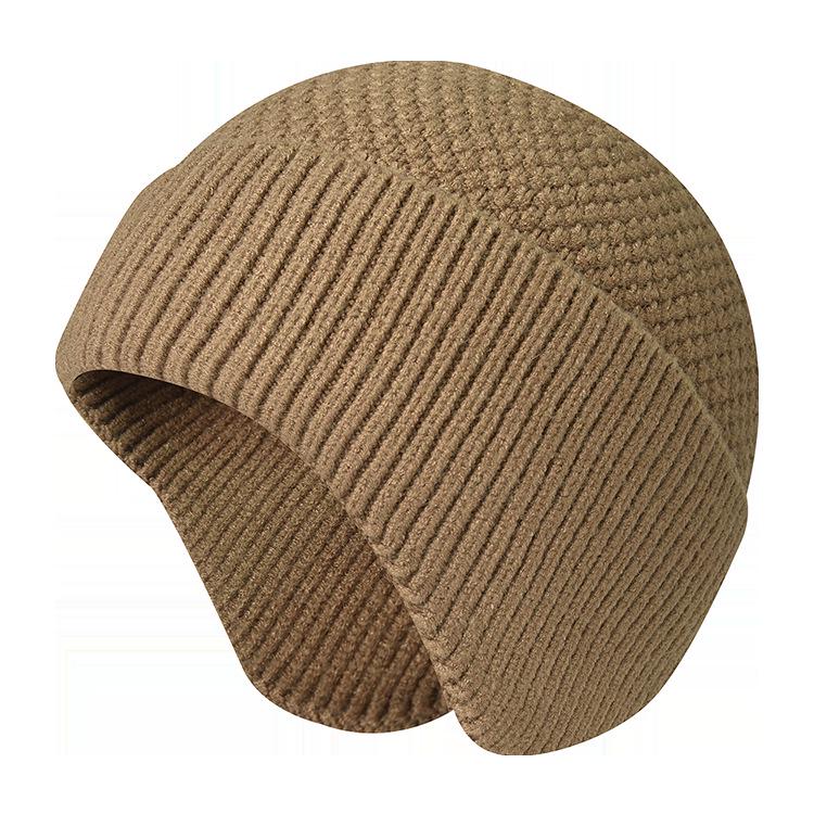 Thick Knit Wool Beanie: Winter Warm, Cold-Proof, Windproof, Ear Protection Hat for Men & Women